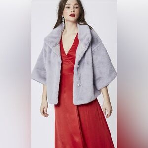 NWT Jayley Faux Fur Jacket with Pearls